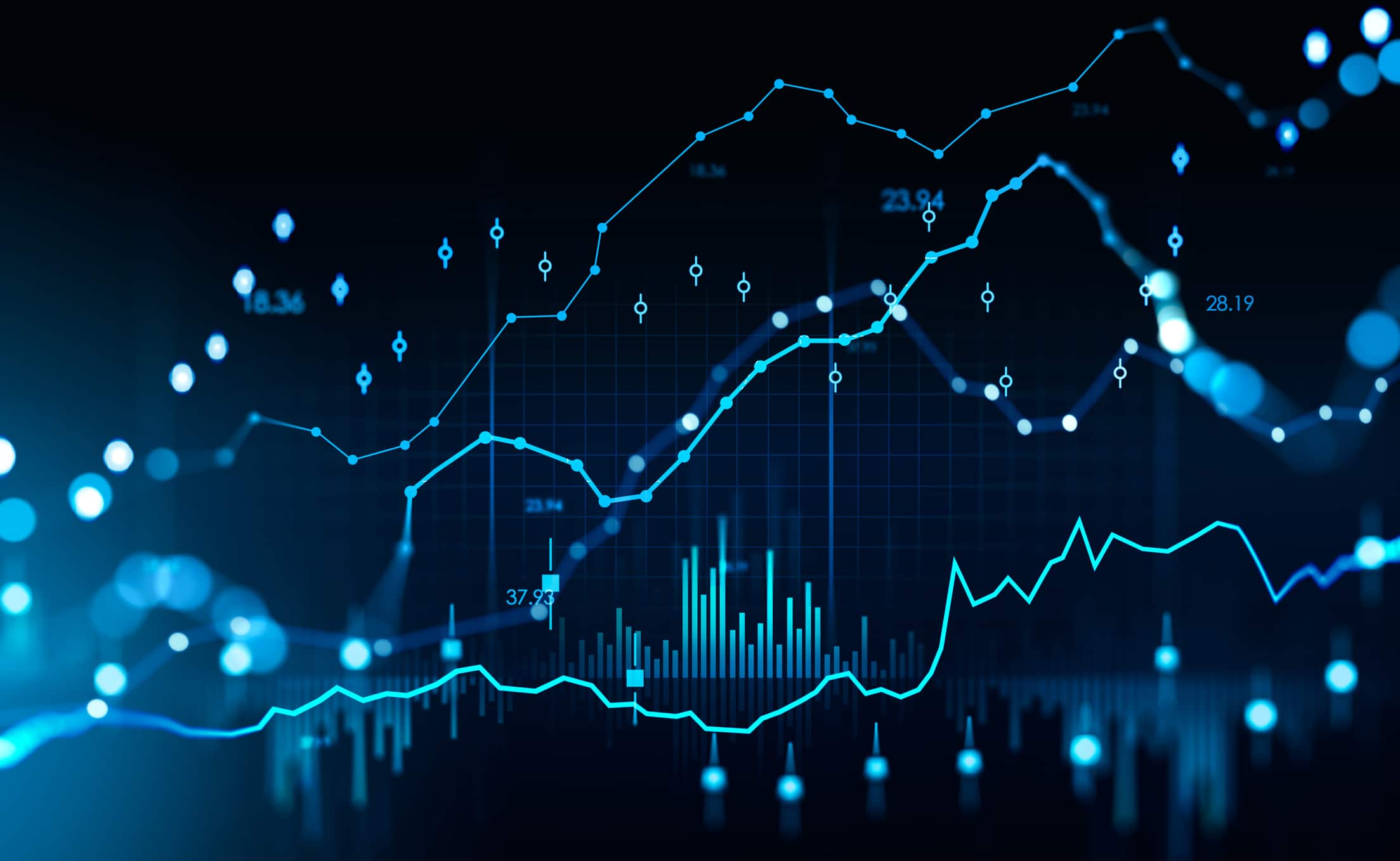 graphs and data abstract